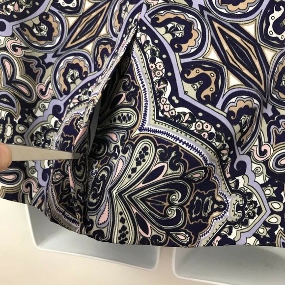 Chicos Suit Jacket Blazer Navy Paisley Sz 0 XS 4 - Picture 6 of 8